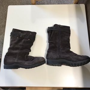 Leather calf length boots size 10